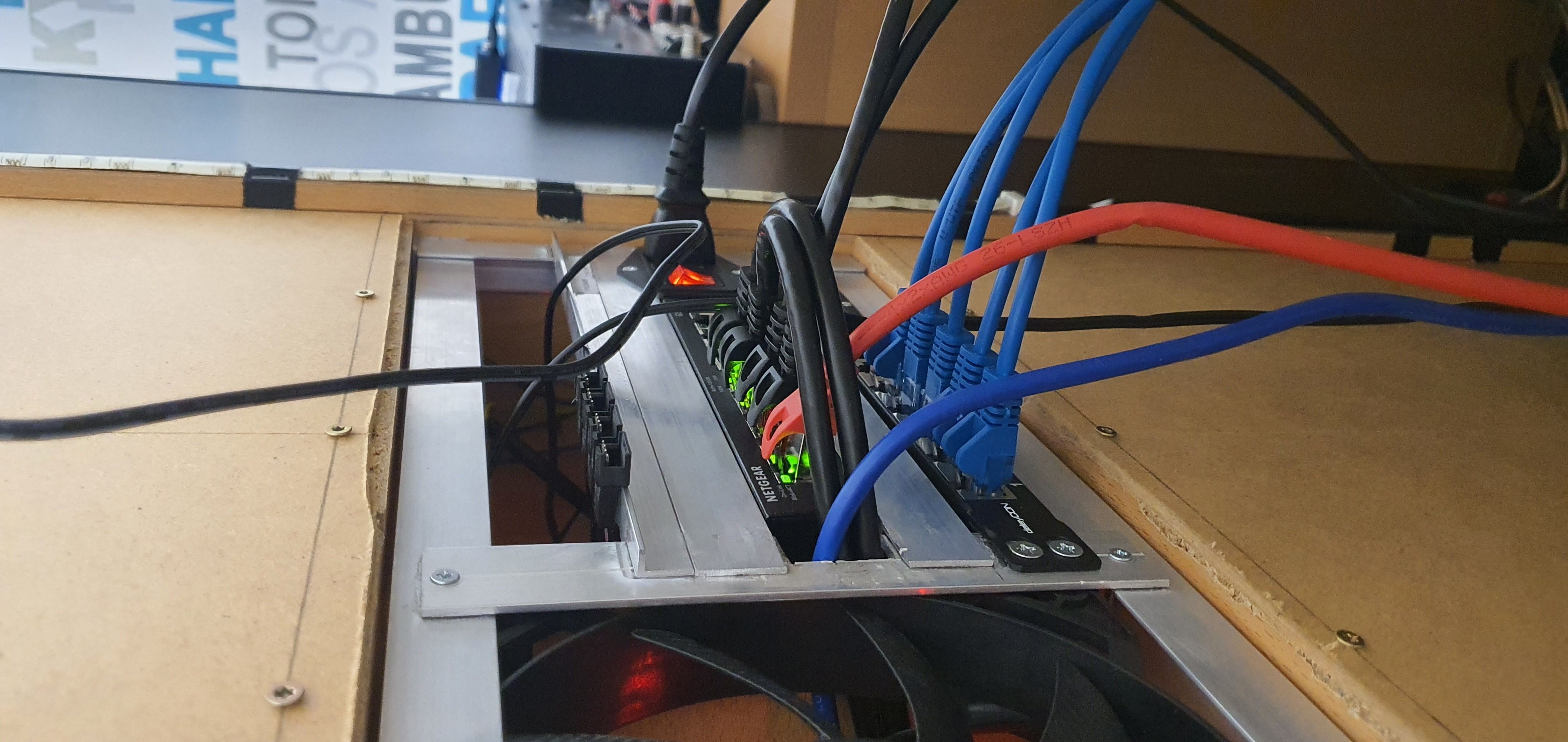 Rückseite des Hardware-Racks